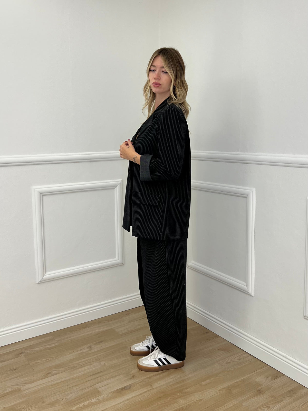 Pantalone Gessato Portafoglio PM 5970 Nero