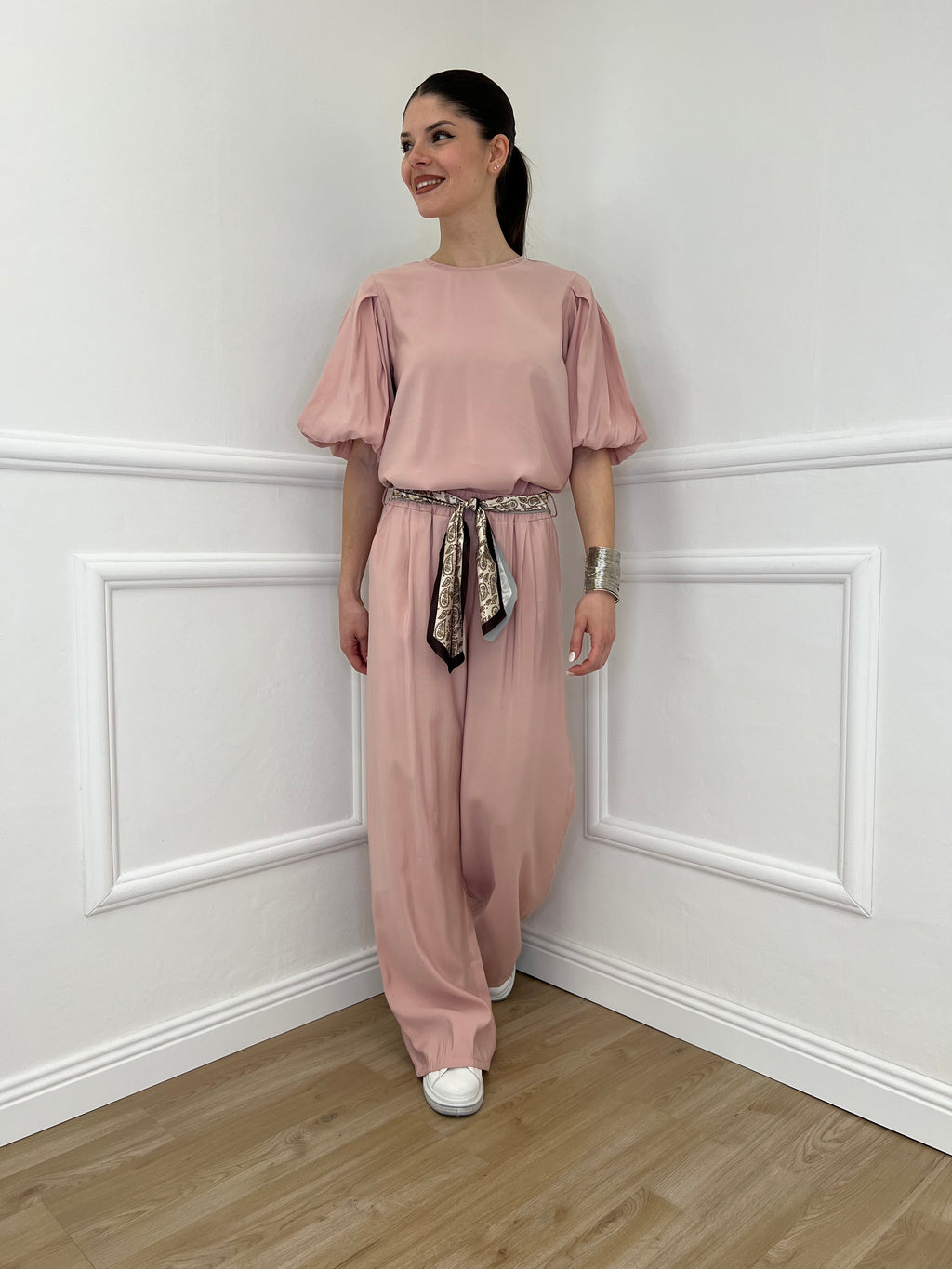 Pantalone Cupro Fusciacca 20527 Rosa