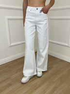 Jeans a Palazzo 2297 Bianco