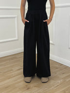 Pantalone a Palazzo Cotone 826121 Nero