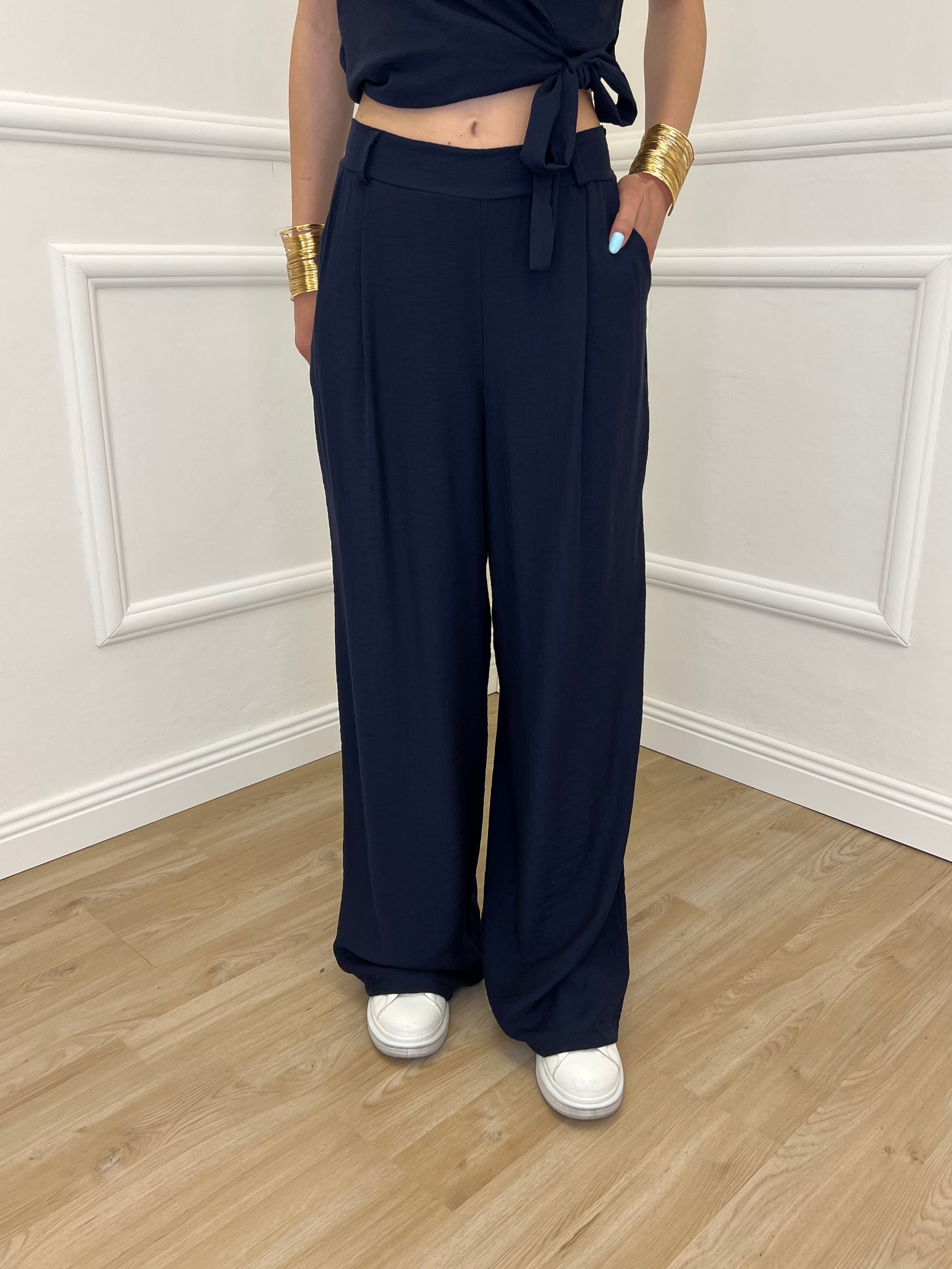 Completo Gilet Fiocco Crêpe 2852 Blu
