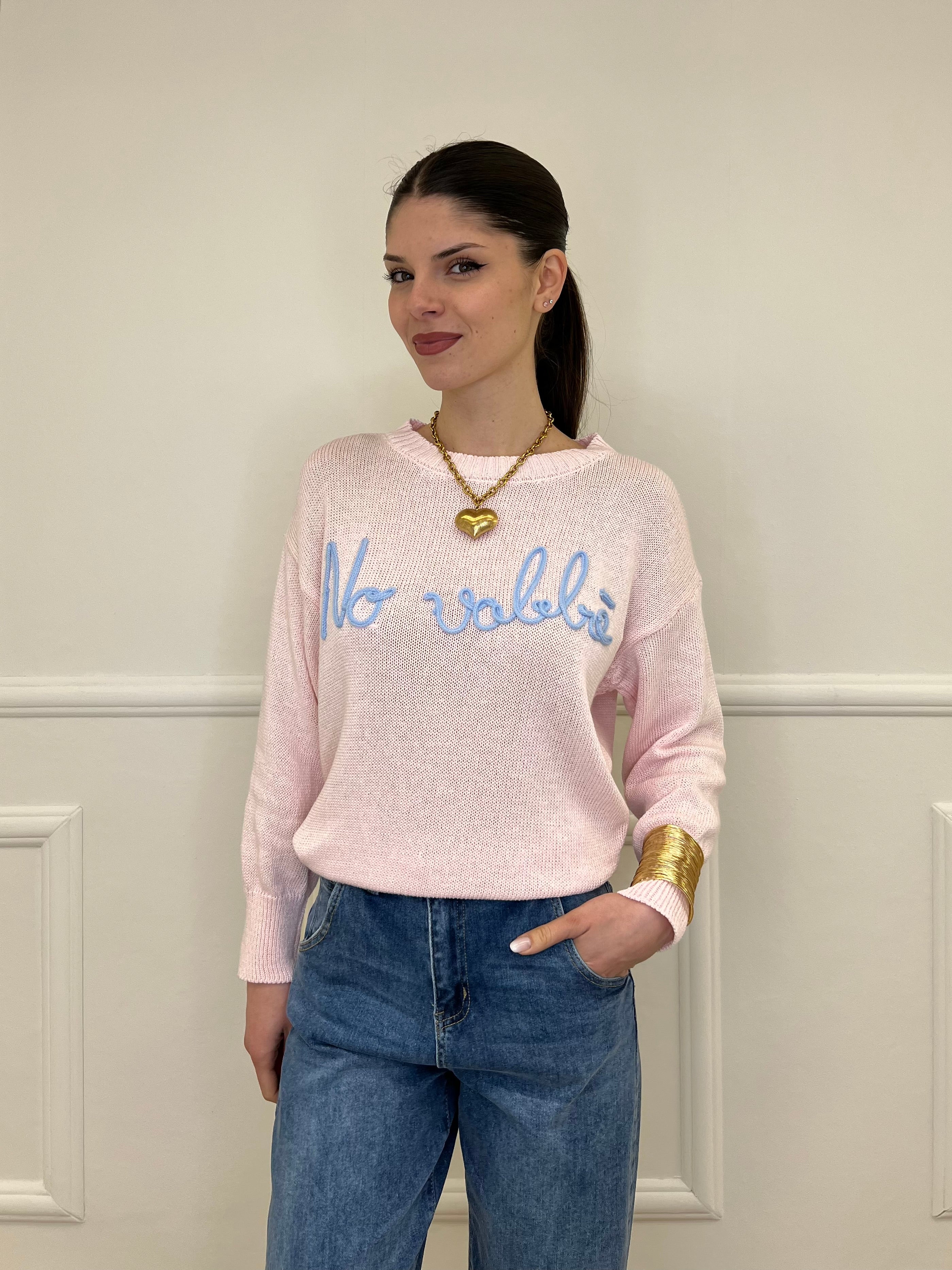 Maglia No Vabbè A0242 Rosa