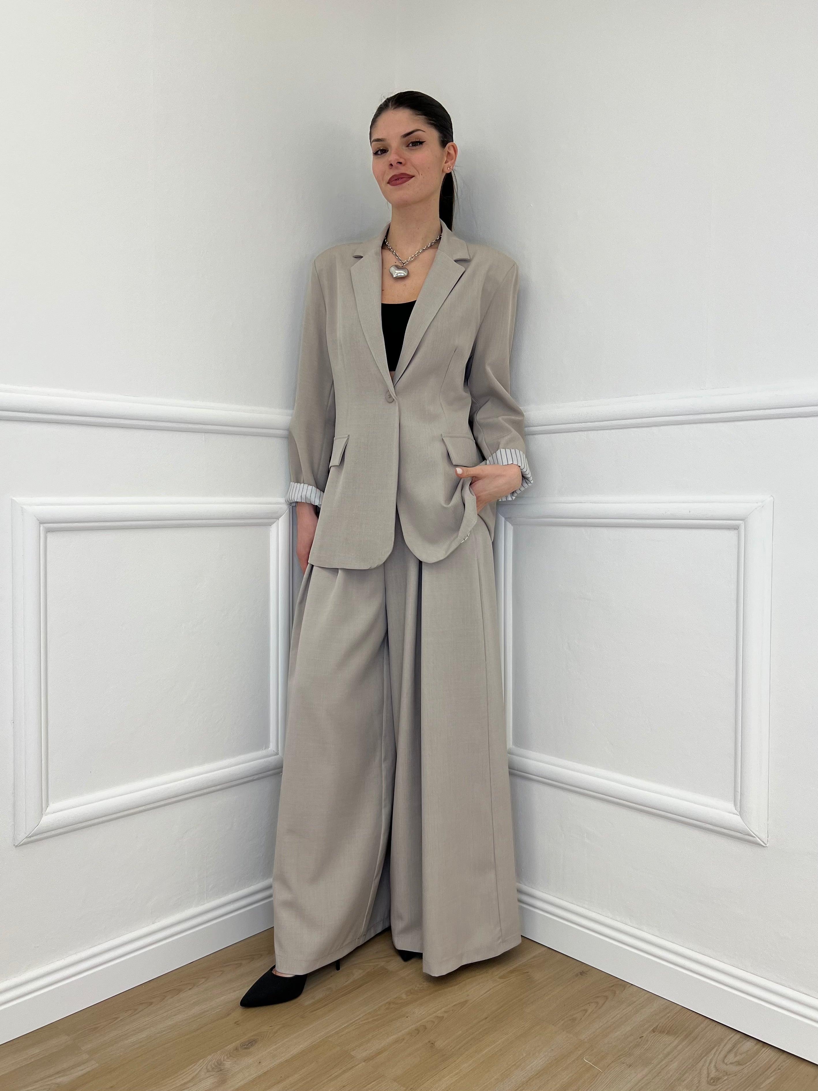 Pantalone a Palazzo 21509 Taupe