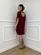 Abito Oversize Viscosa 9980 Bordeaux