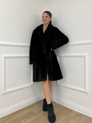 Cappotto Pelliccia 6619 Nero