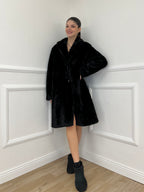 Cappotto Pelliccia 6619 Nero