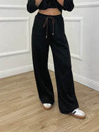 Pantalone Coulisse Felpa D28793 Nero