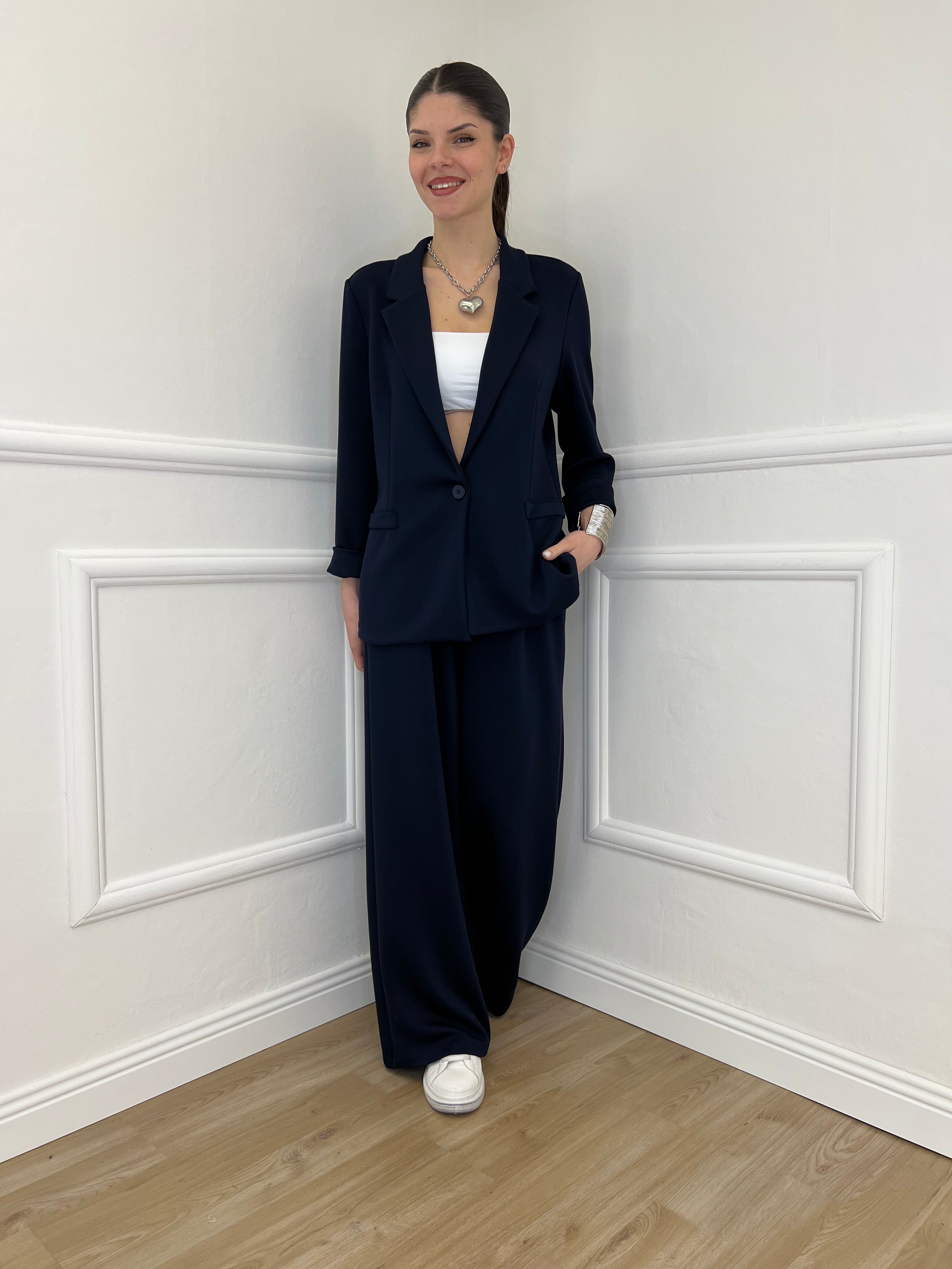 Blazer in Viscosa 27435 Blu