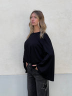 Maglia Maniche Ampie Lumina LD6307 Nero