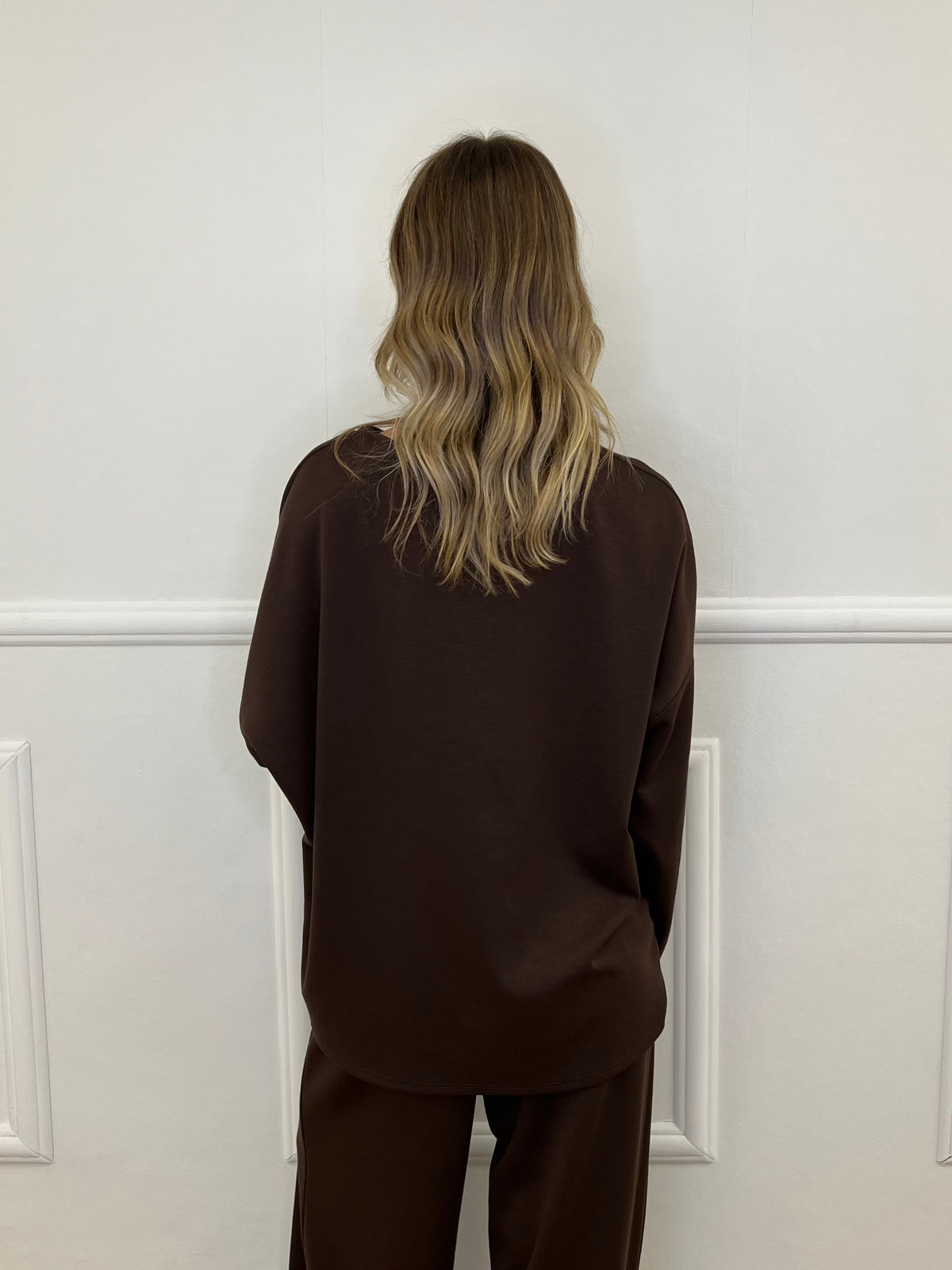 Tuta Over in Viscosa 3277 Marrone