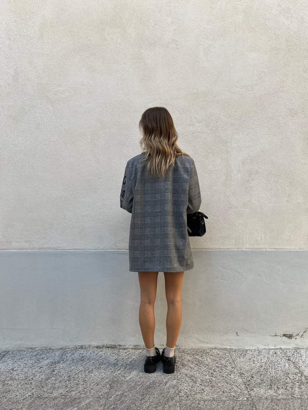 Blazer Over Galles Scritte 15978 Grigio