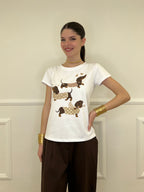 T-shirt Bassotto Paillettes 26252