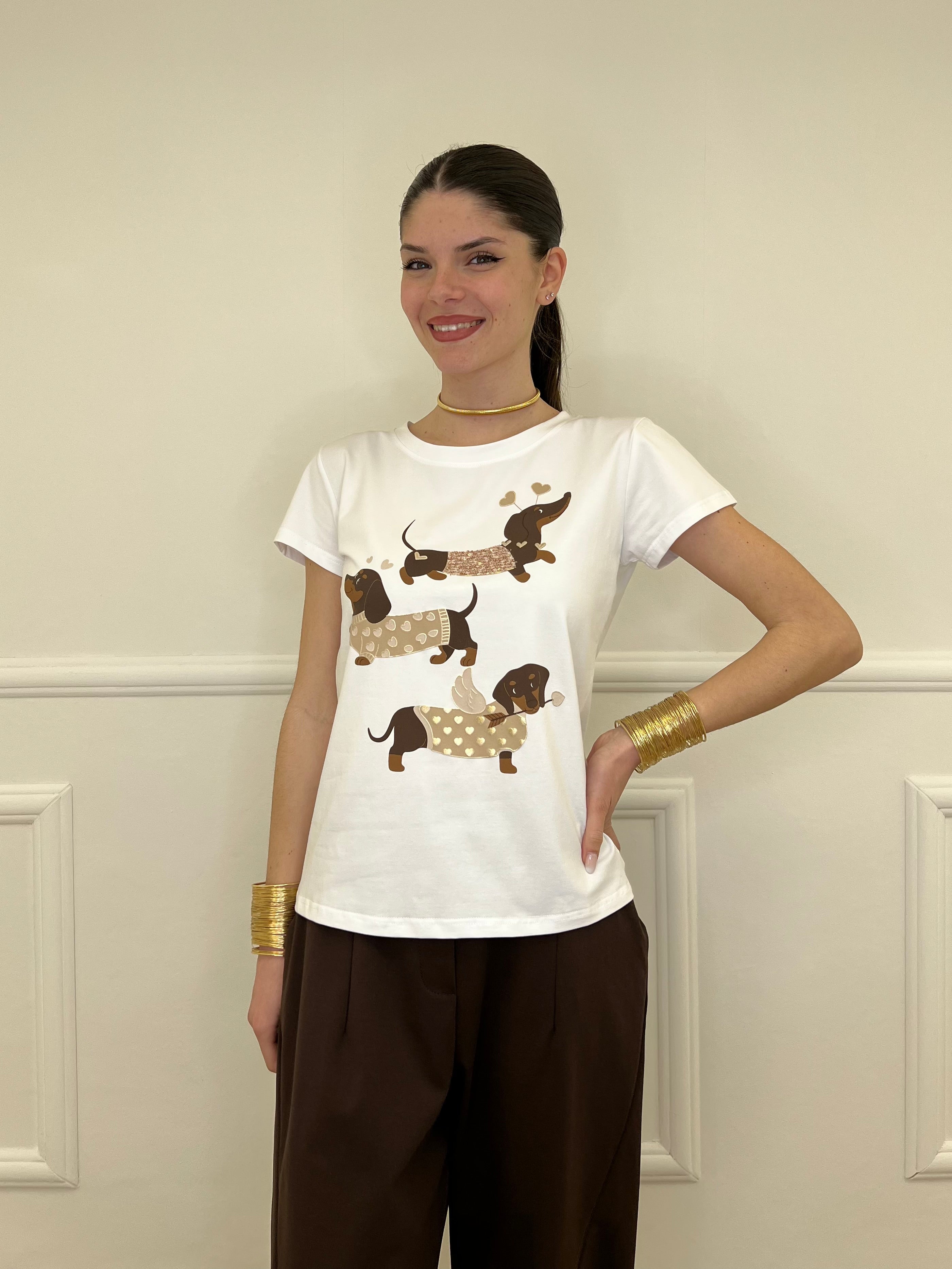 T-shirt Bassotto Paillettes 26252