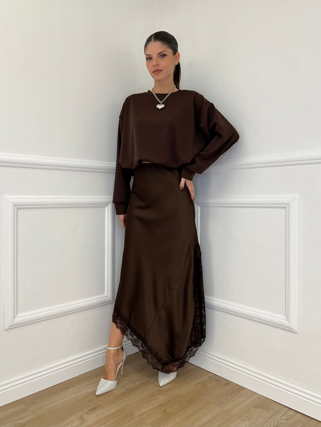 Felpa Crop 83625 Moro