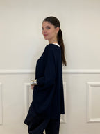 Twin Set Maxi Maglia e Canotta 53716 Blu