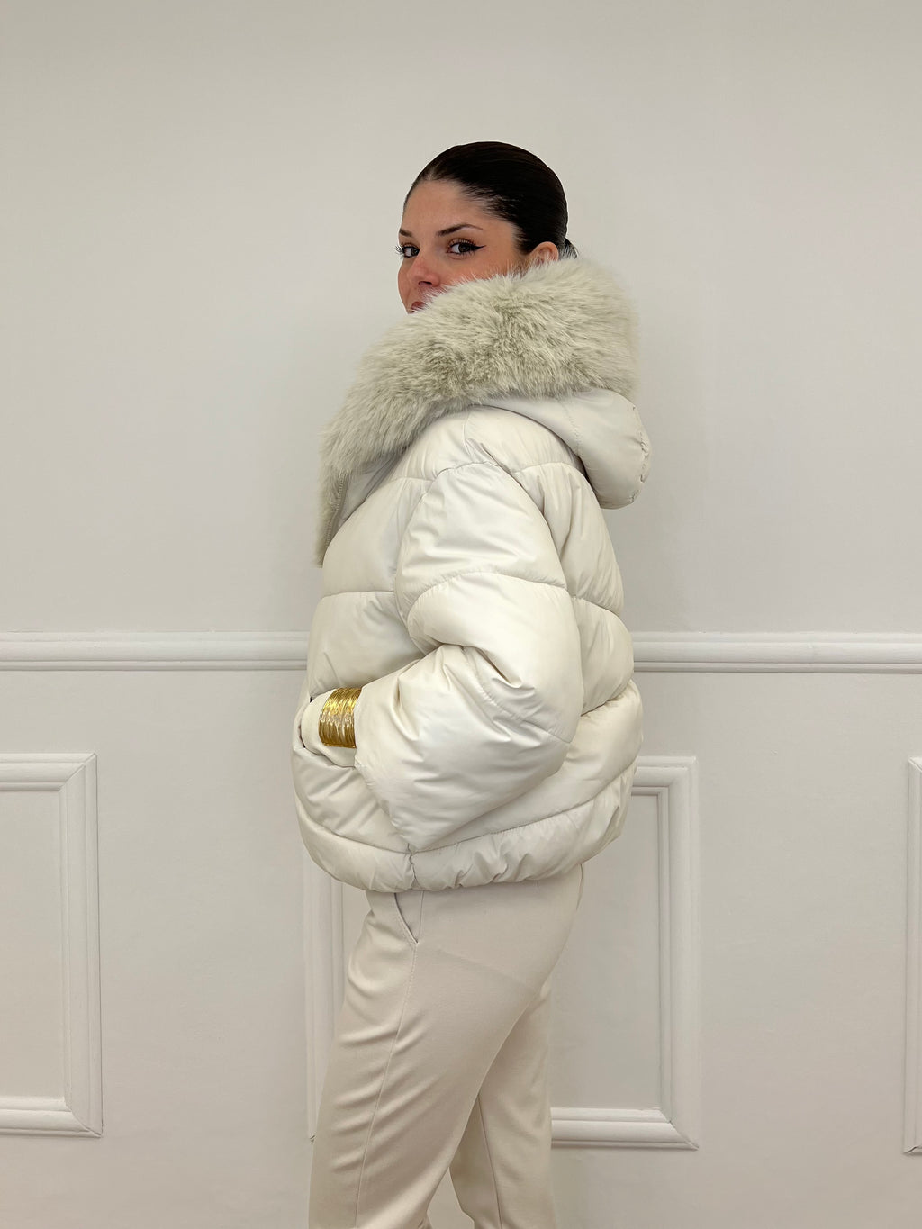 Piumino Over 2884 Panna