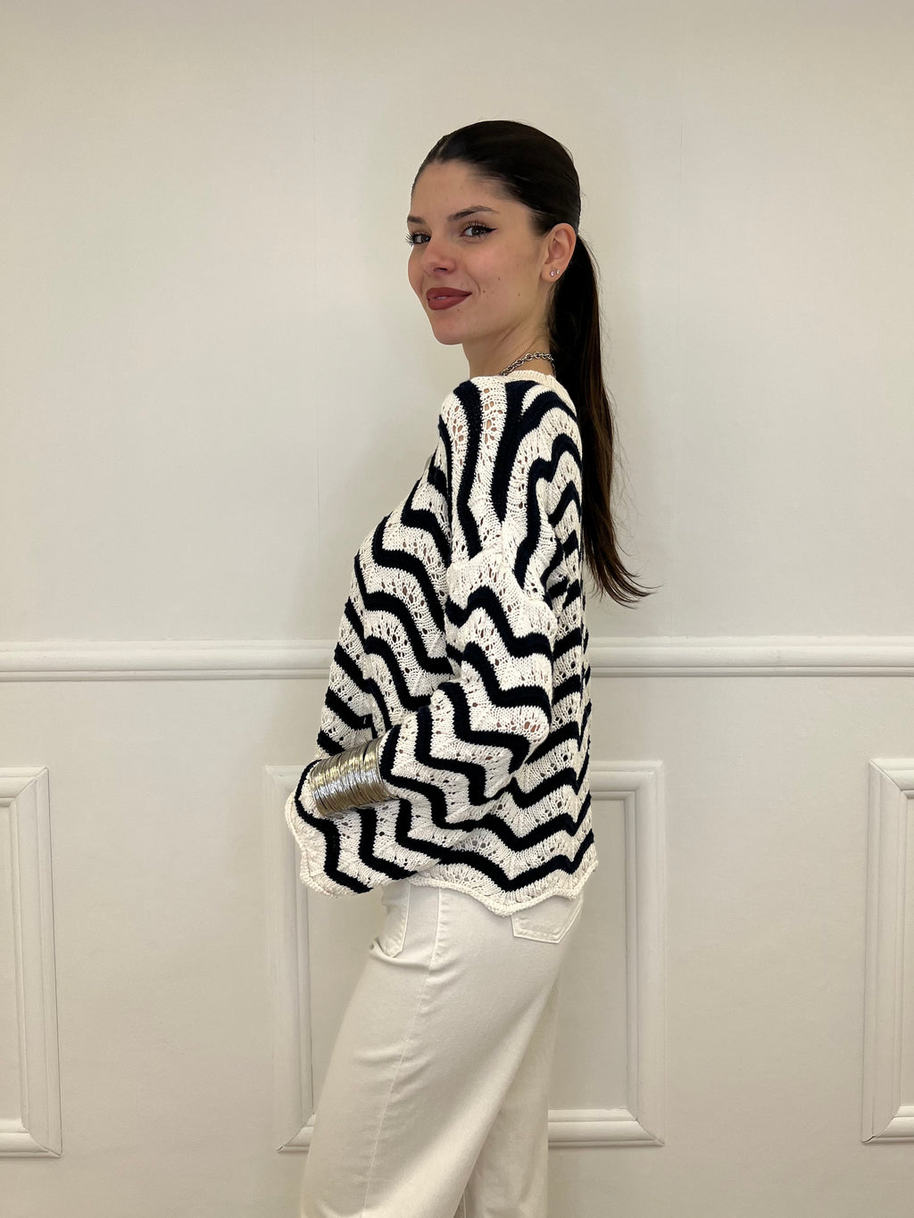 Maglia Traforata Ondine 10514 Blu