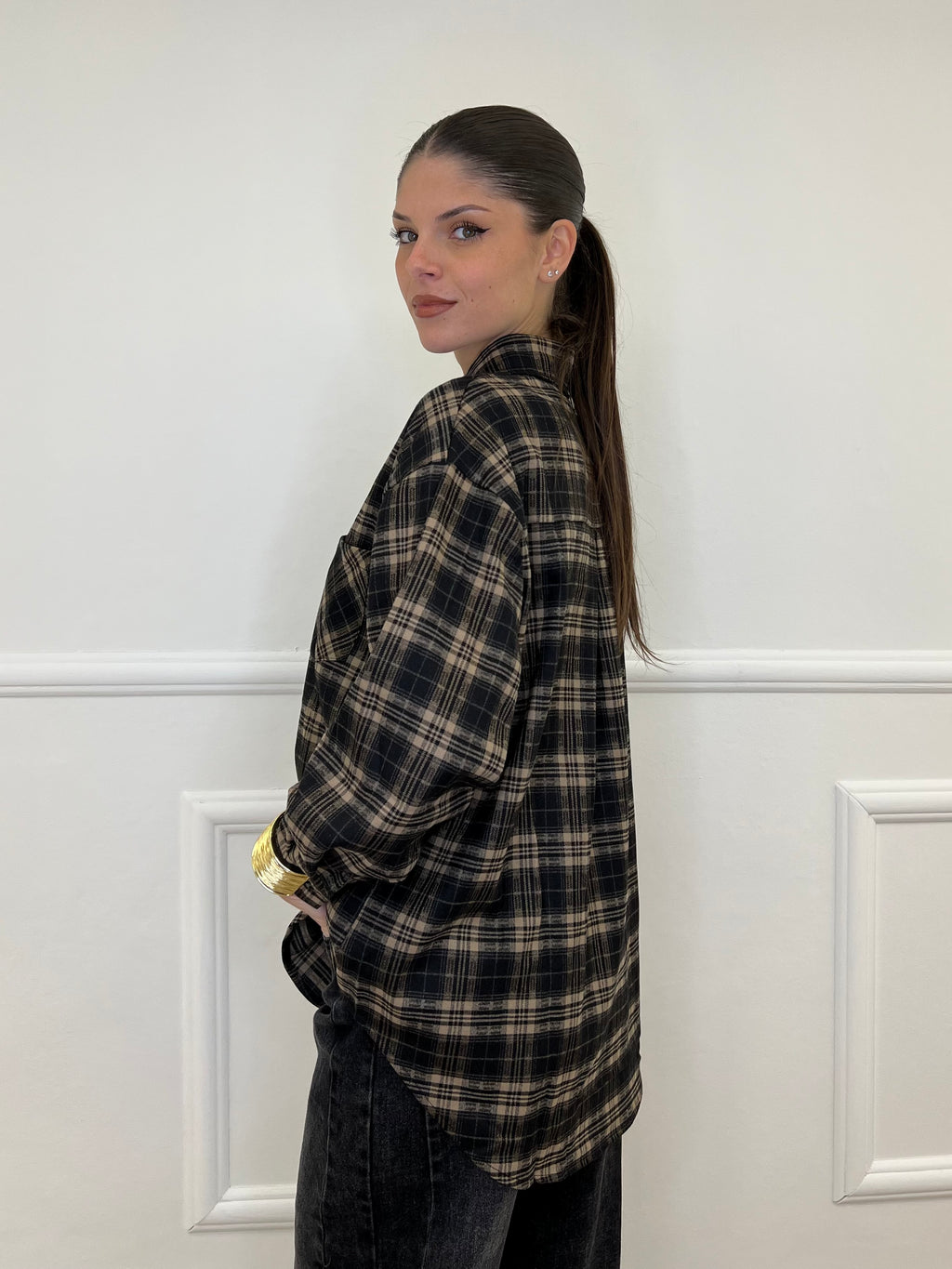 Camicia Over Galles 17181 Nero