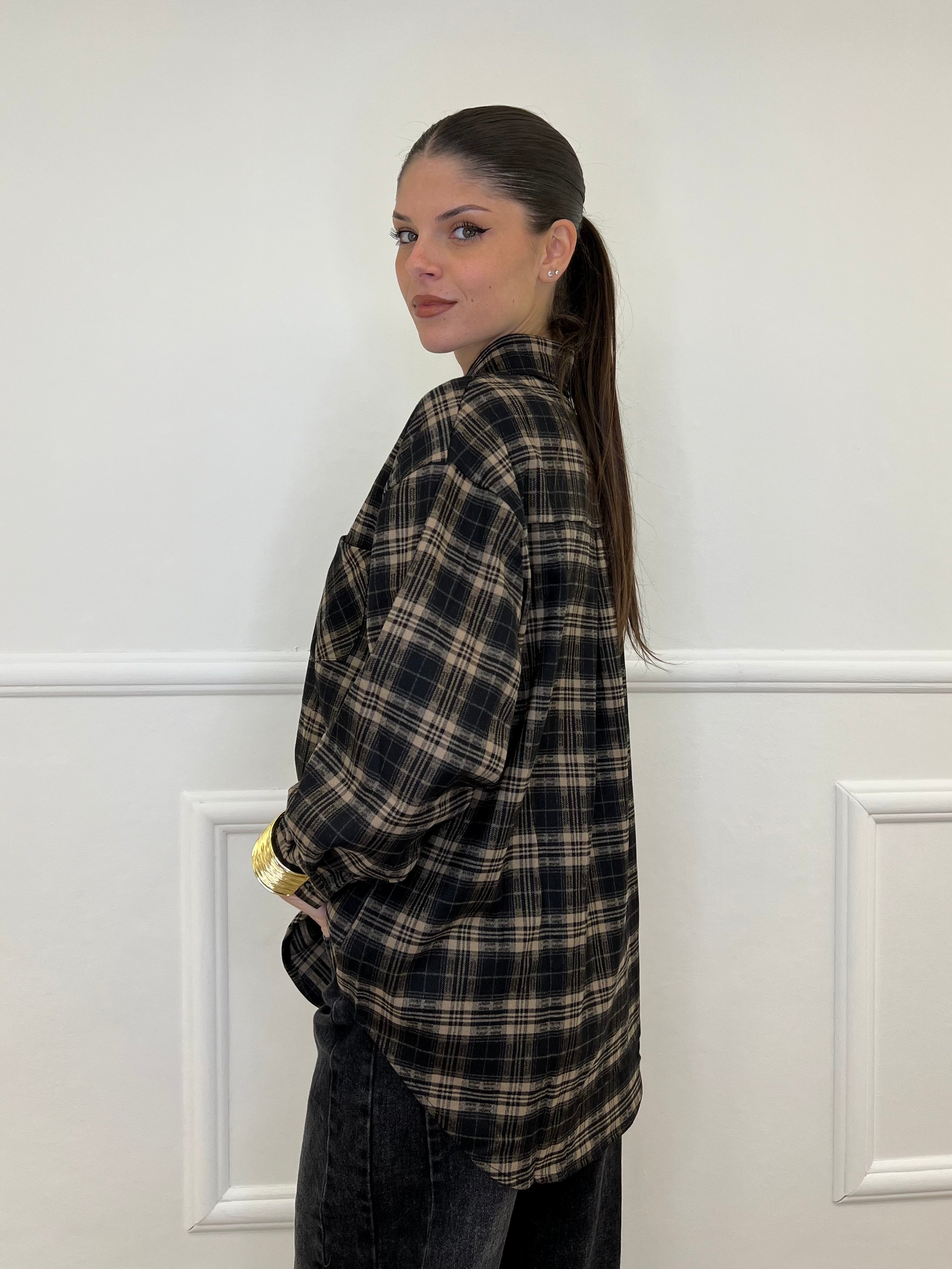 Camicia Over Galles 17181 Nero