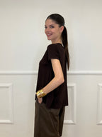 Maglia Over Viscosa 22225 Marrone