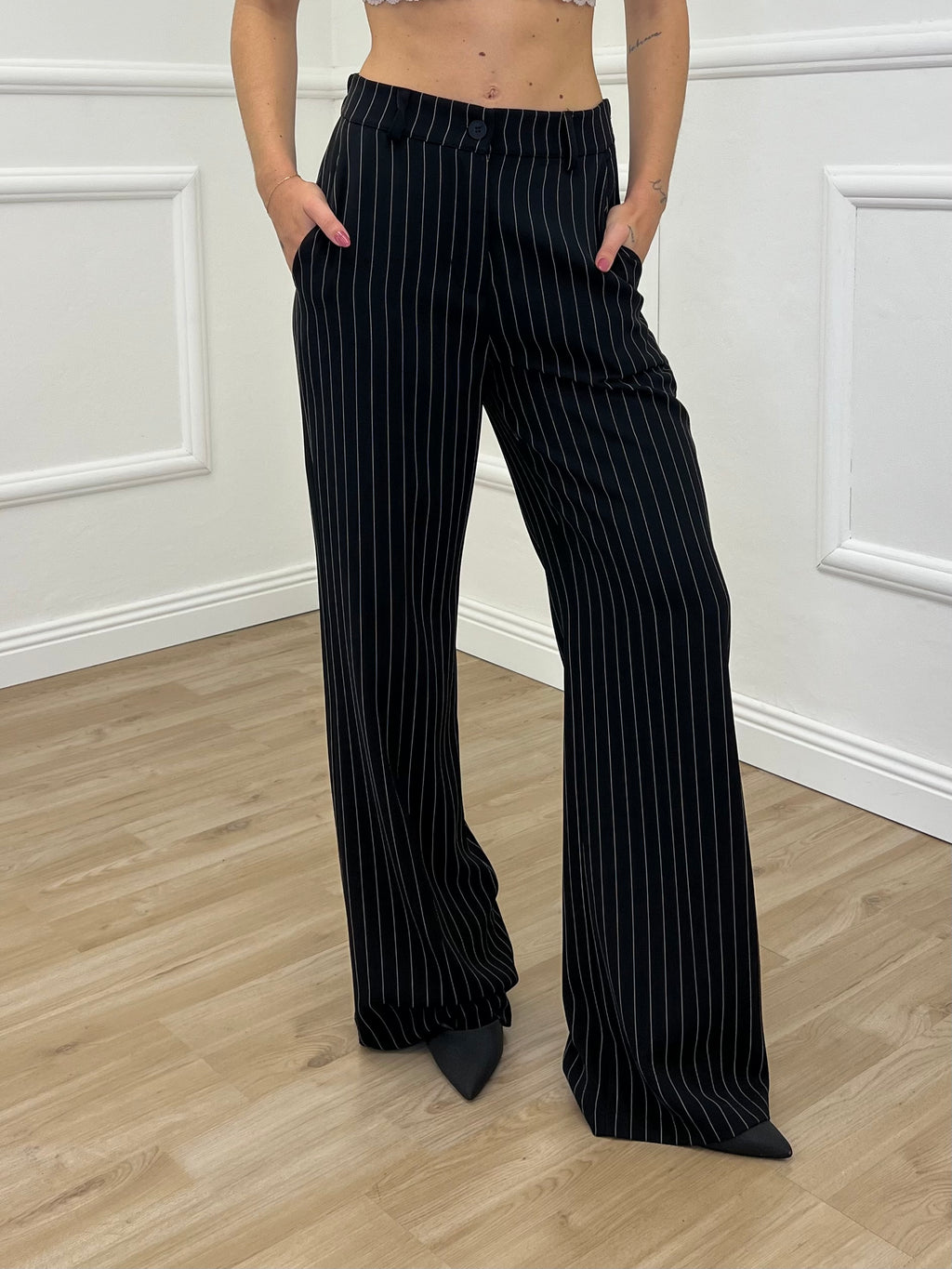 Tailleur Gessato Monopetto 83459 Nero
