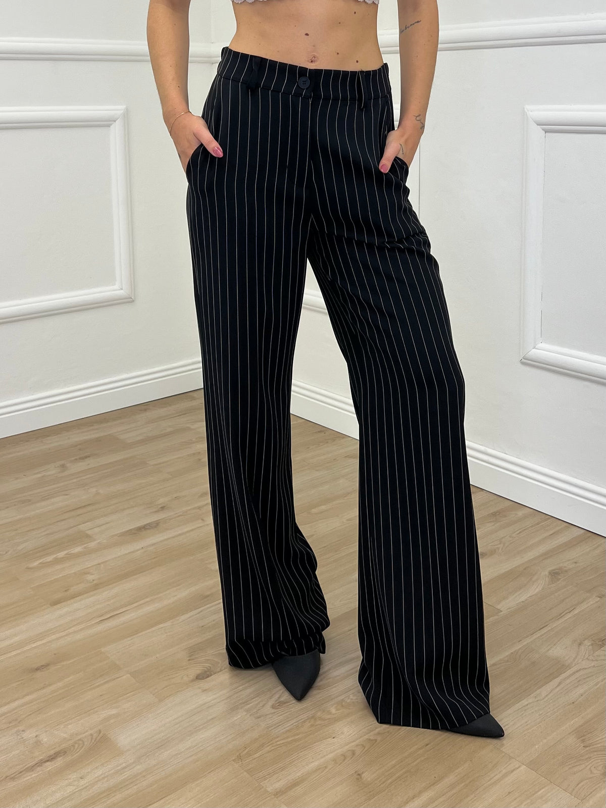 Tailleur Gessato Monopetto 83459 Nero