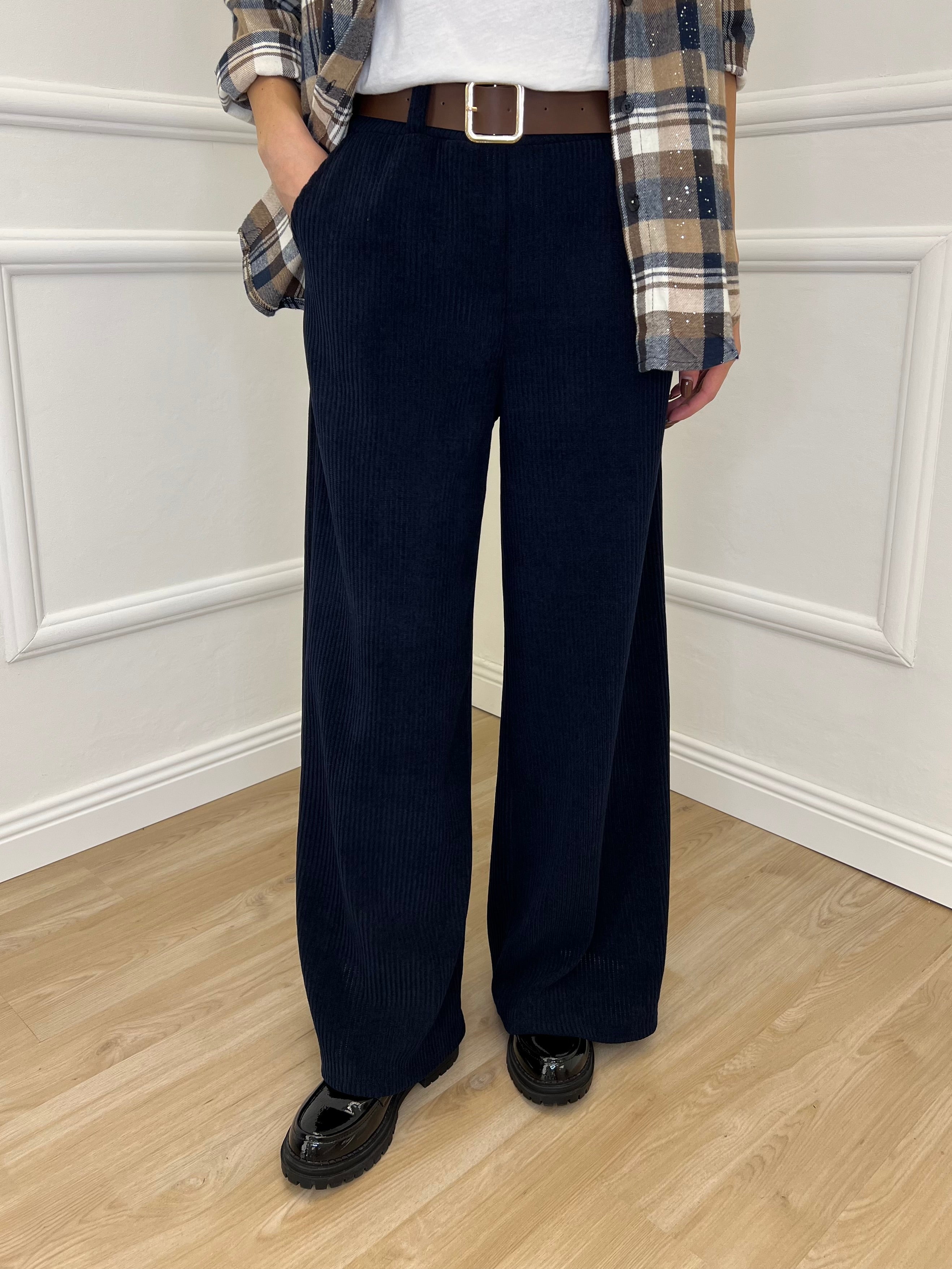 Pantalone Corduroy 6156 Blu