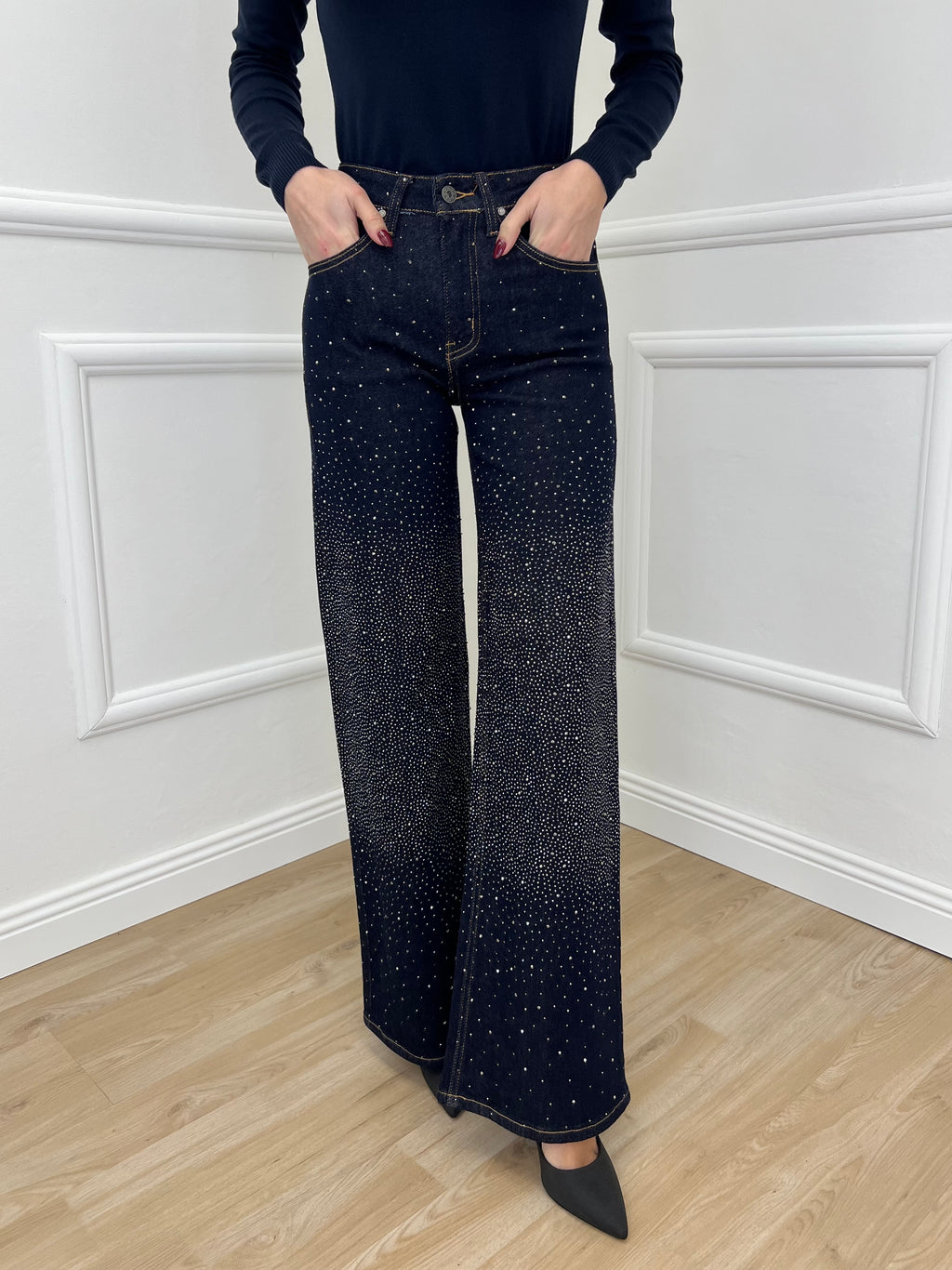 Jeans Strass 2377 Blue Black