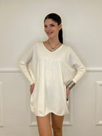 Maxi Maglia Strass 5292 Panna