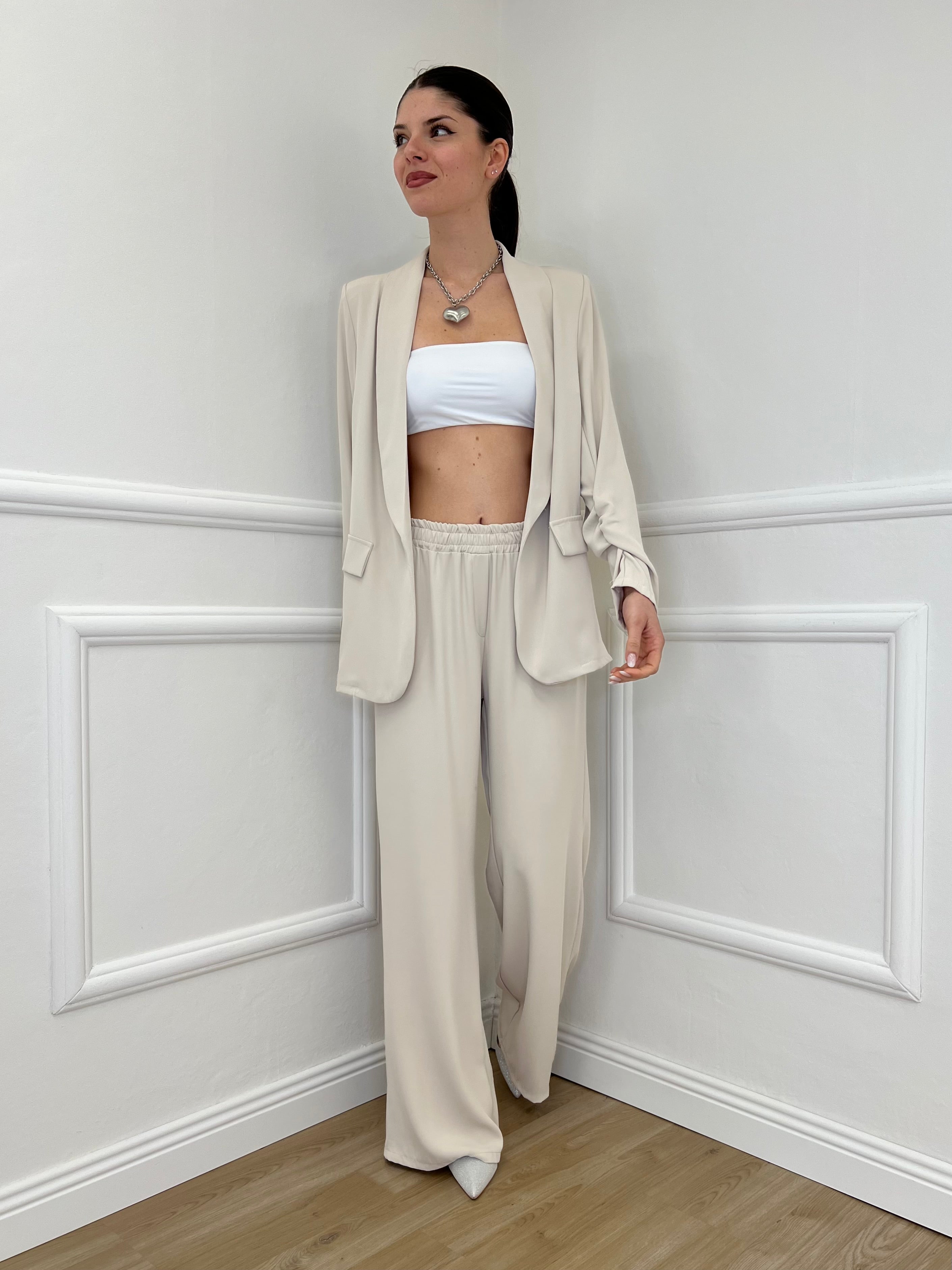 Tailleur Fluido 82068 Ecru