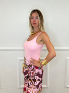 Top Costine Con Pizzo YW008 Rosa