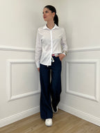 Pantalone Chambray Fusciacca 1476 Blu