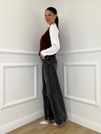 5013 Bordeaux Knitted Vest