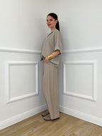 Camicia Fluida Strop 26081 Taupe
