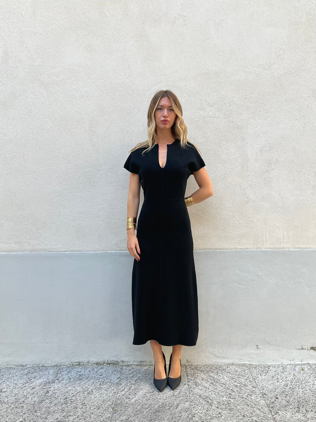 Abito In Maglia 9103 Nero