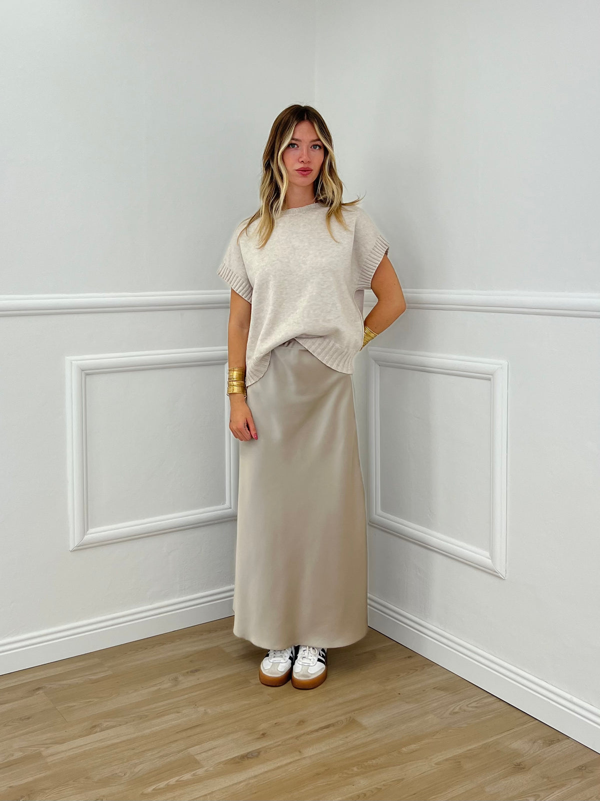 Maglia Scatoletta Maniche Corte B918 Ecru