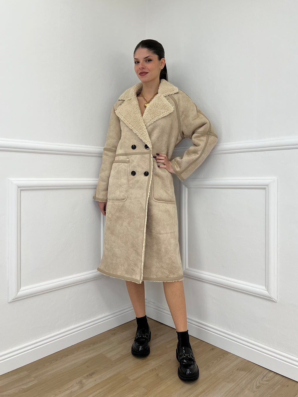 Montone Doppiopetto 23066 Ecru