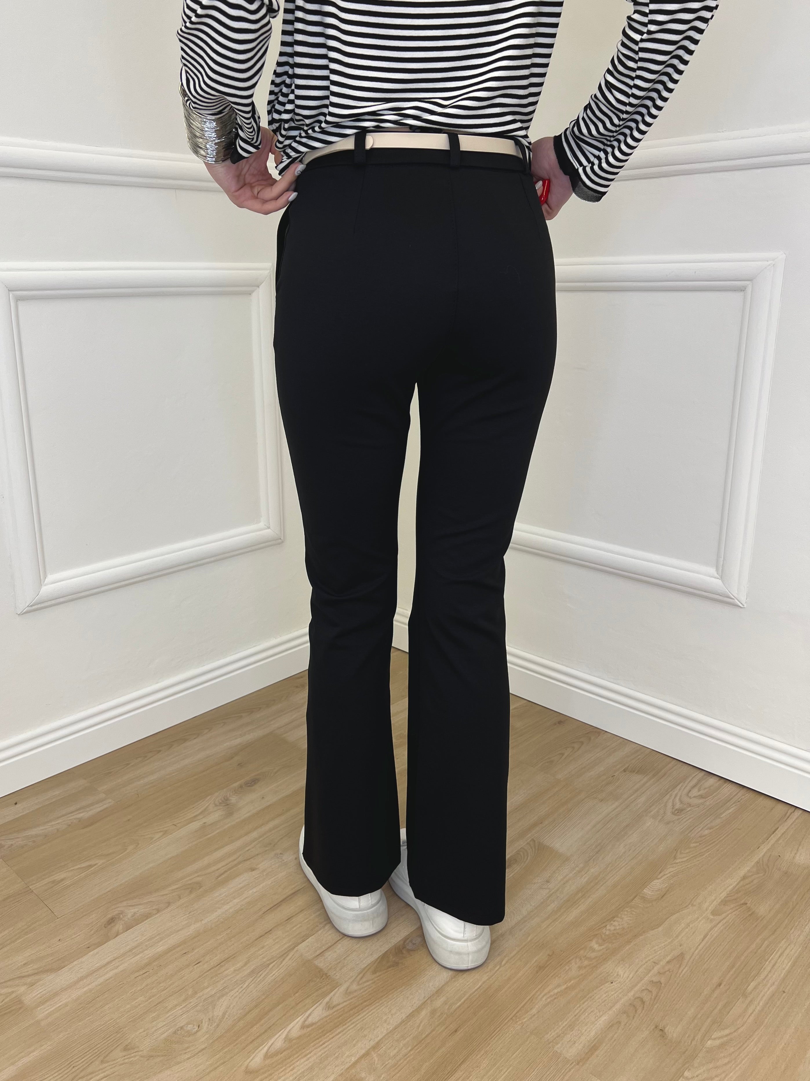 Pantalone Flare Cintura 26513 Nero