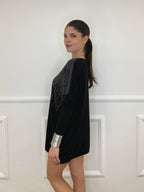 Maxi Maglia Strass 5292 Nero