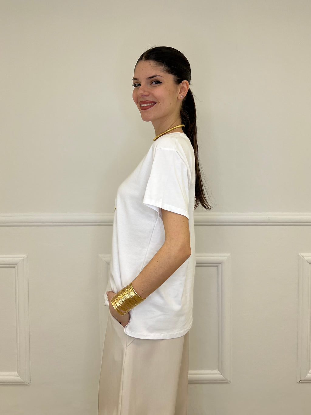 T-shirt Over Bassotto Foulard