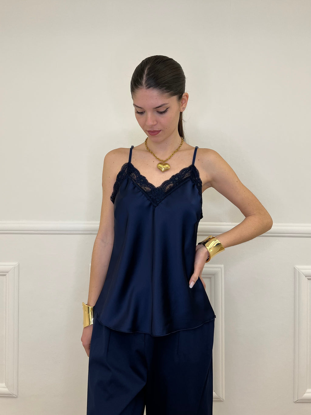 Top Satin Pizzo 1542