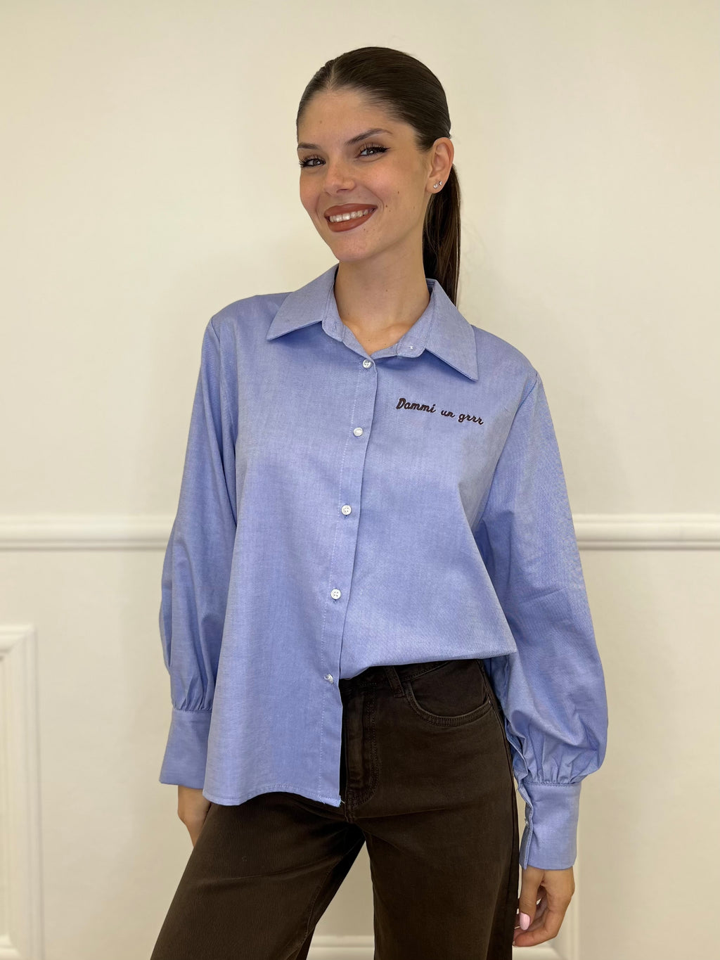 Camicia Dammi un Grrr 27598 Blu - Bazar Abbigliamento