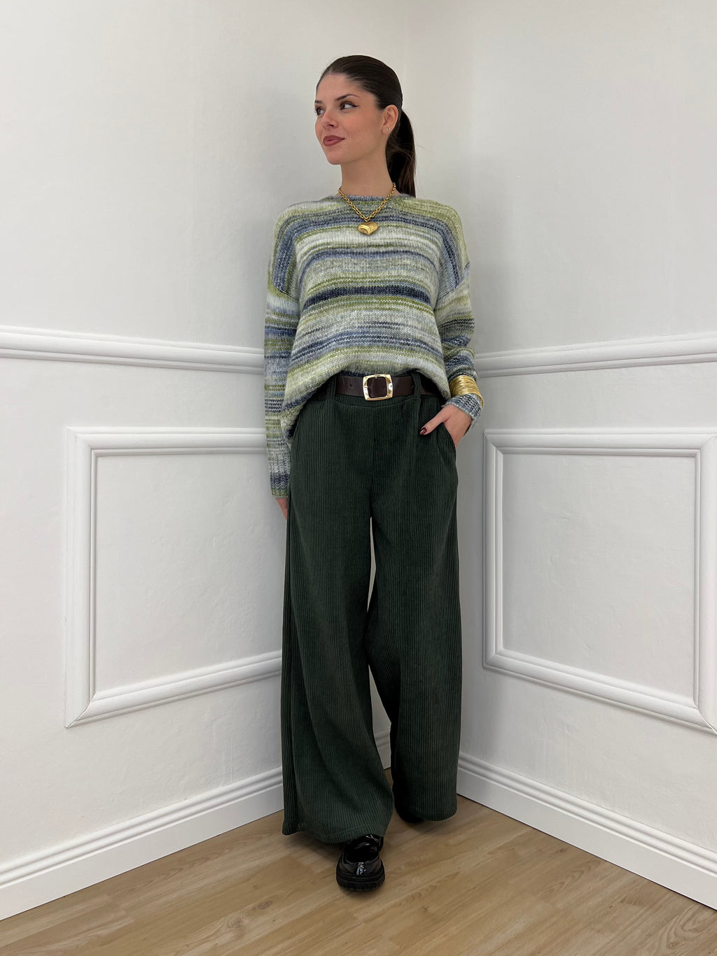 Pantalone Corduroy 6156 Verde