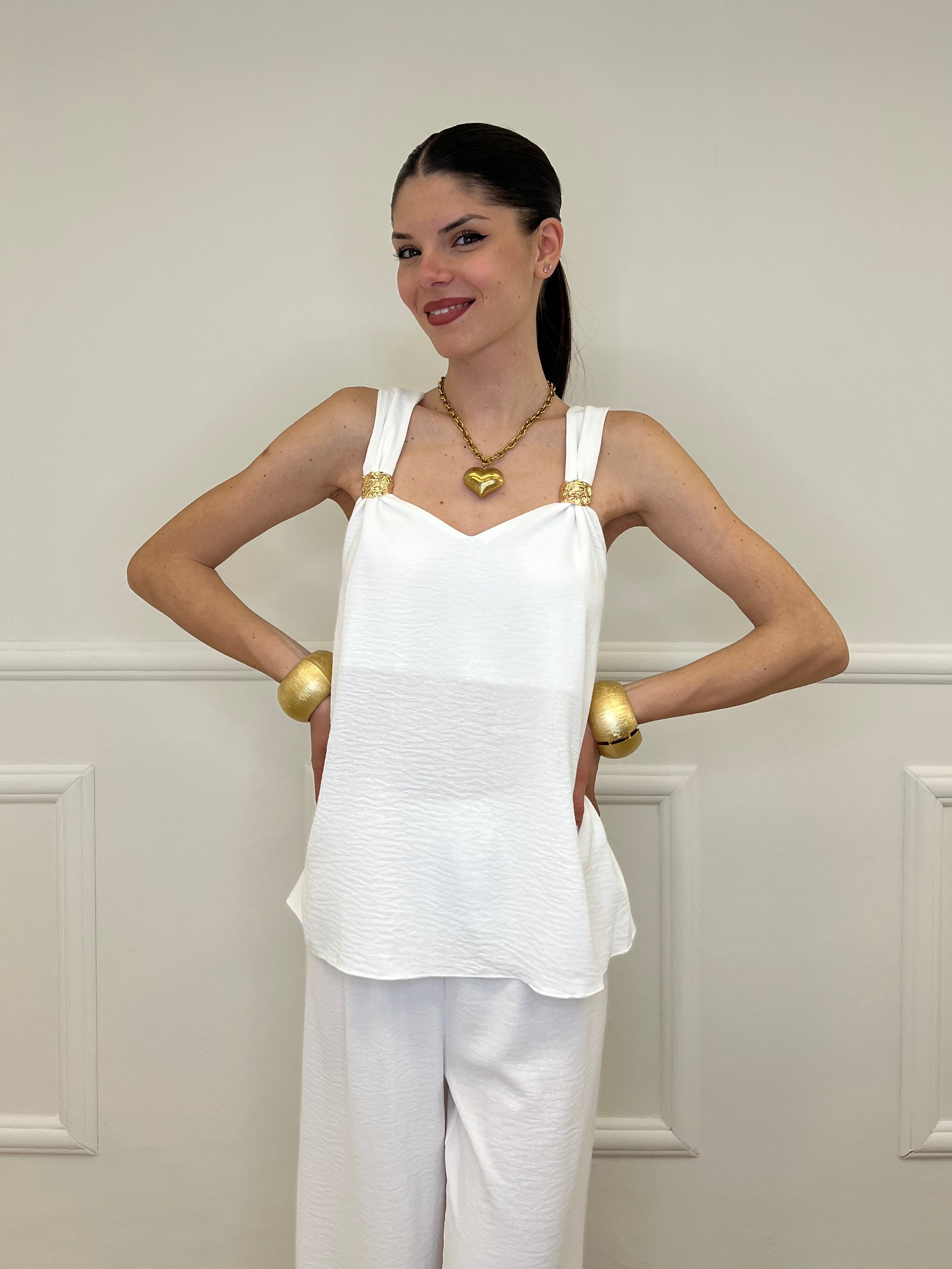 Completo Strop Canotta 7279 Bianco