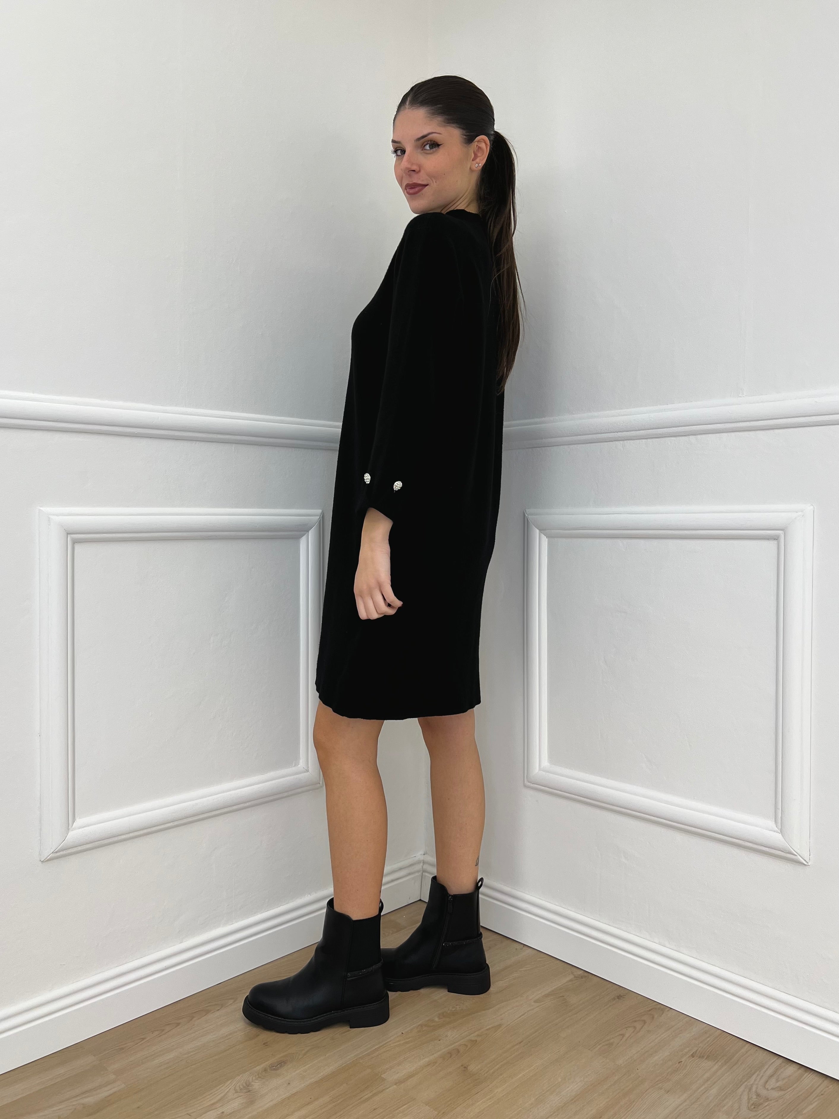 Abito in Maglia 9432 Nero