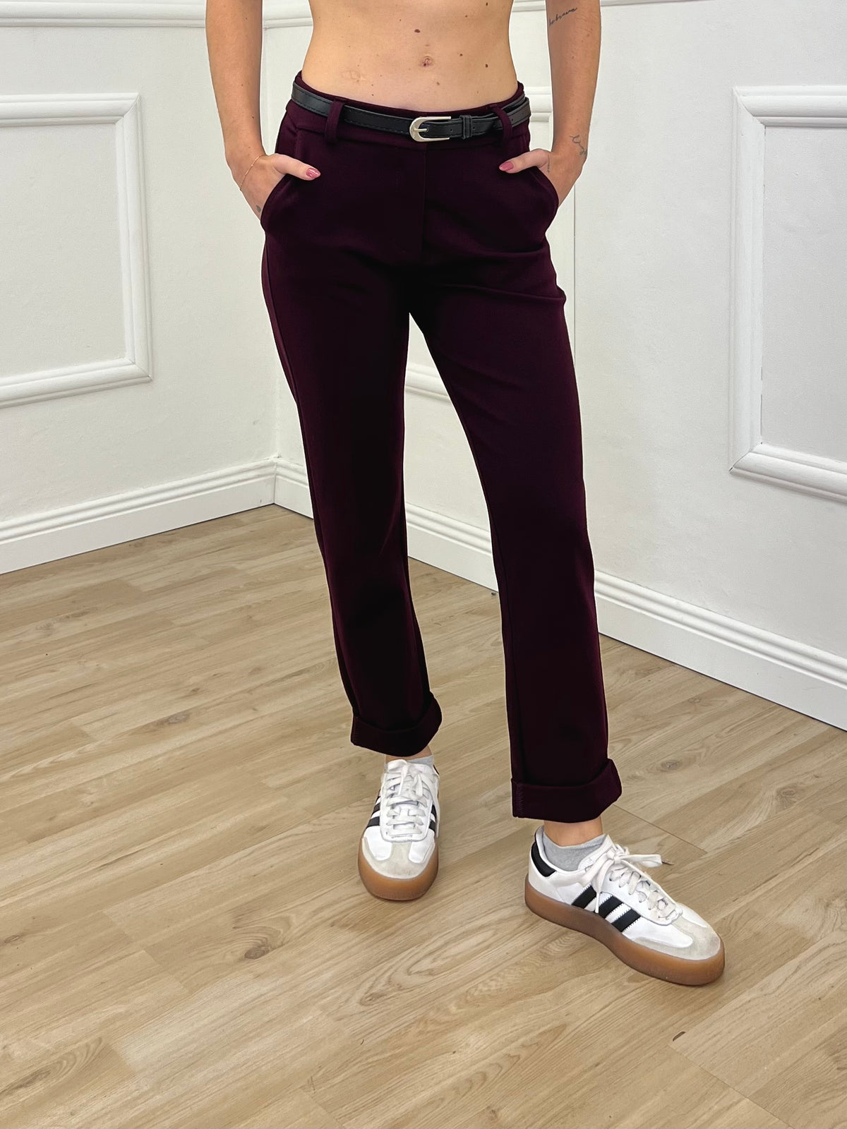 Pantalone a Sigaretta Punto Milano 2893 Burgundy