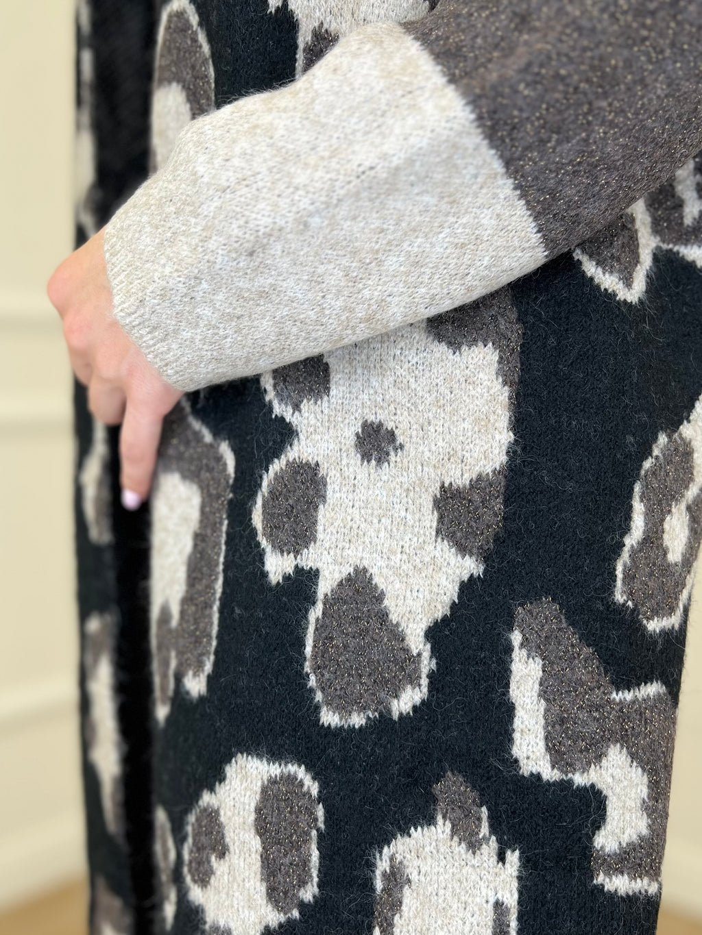 Maxi Cardigan Animalier 5036 - Bazar Abbigliamento