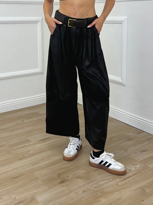Pantalone Gaucho Baggy Used 4840 Nero
