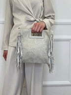 Borsa Vera Pelle Con Frange e Manico VPF026