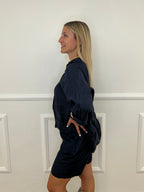 Camicia Scatoletta Lino 89303 Blu